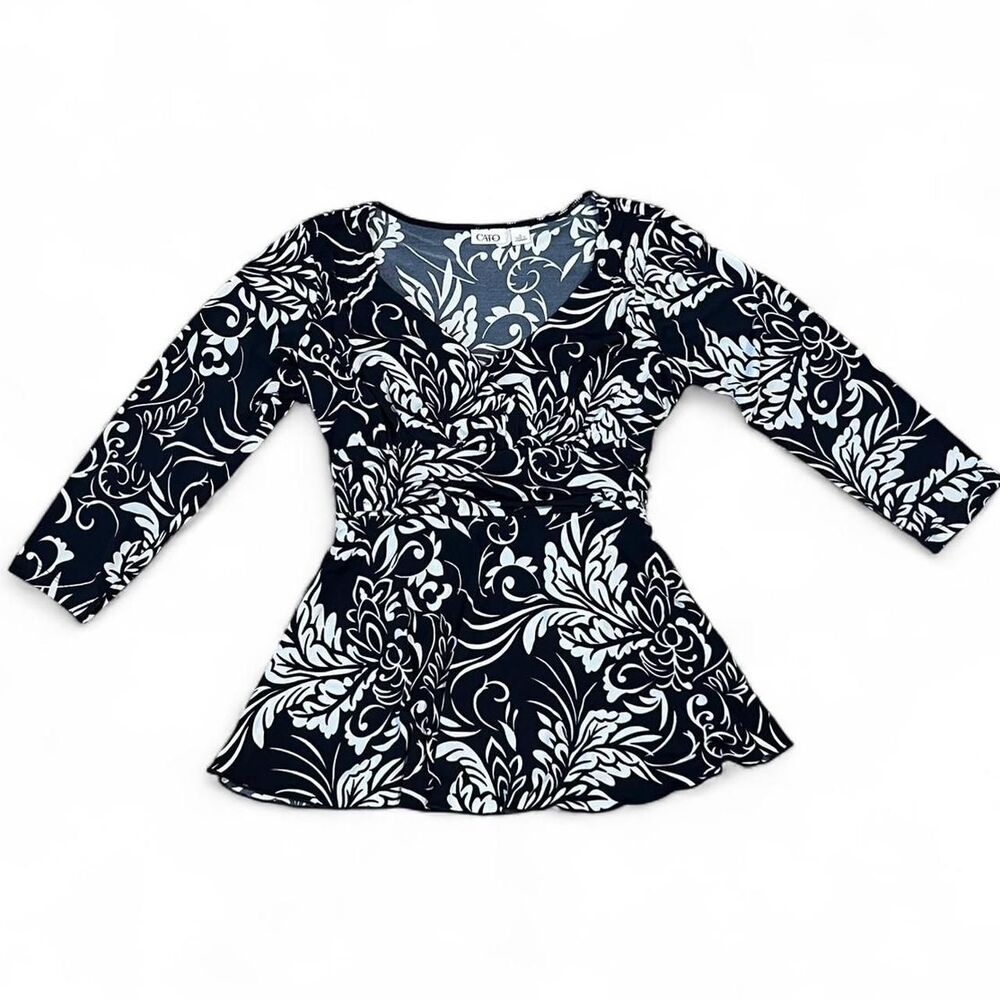 Cato Women's Black and Blue Blouse
